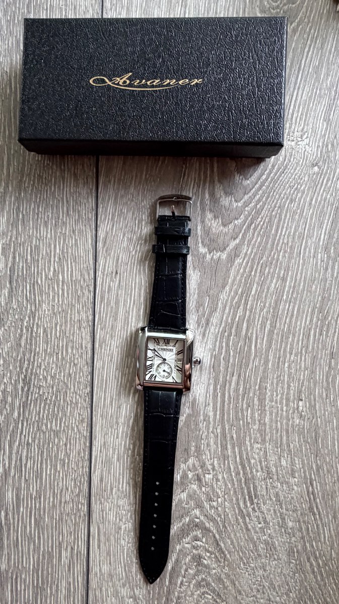Classic Square Watch for Men with Vintage Roman Numeral And Leather Strap
