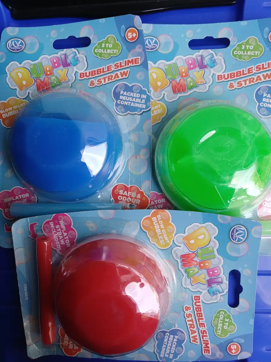Bubble blowing slime