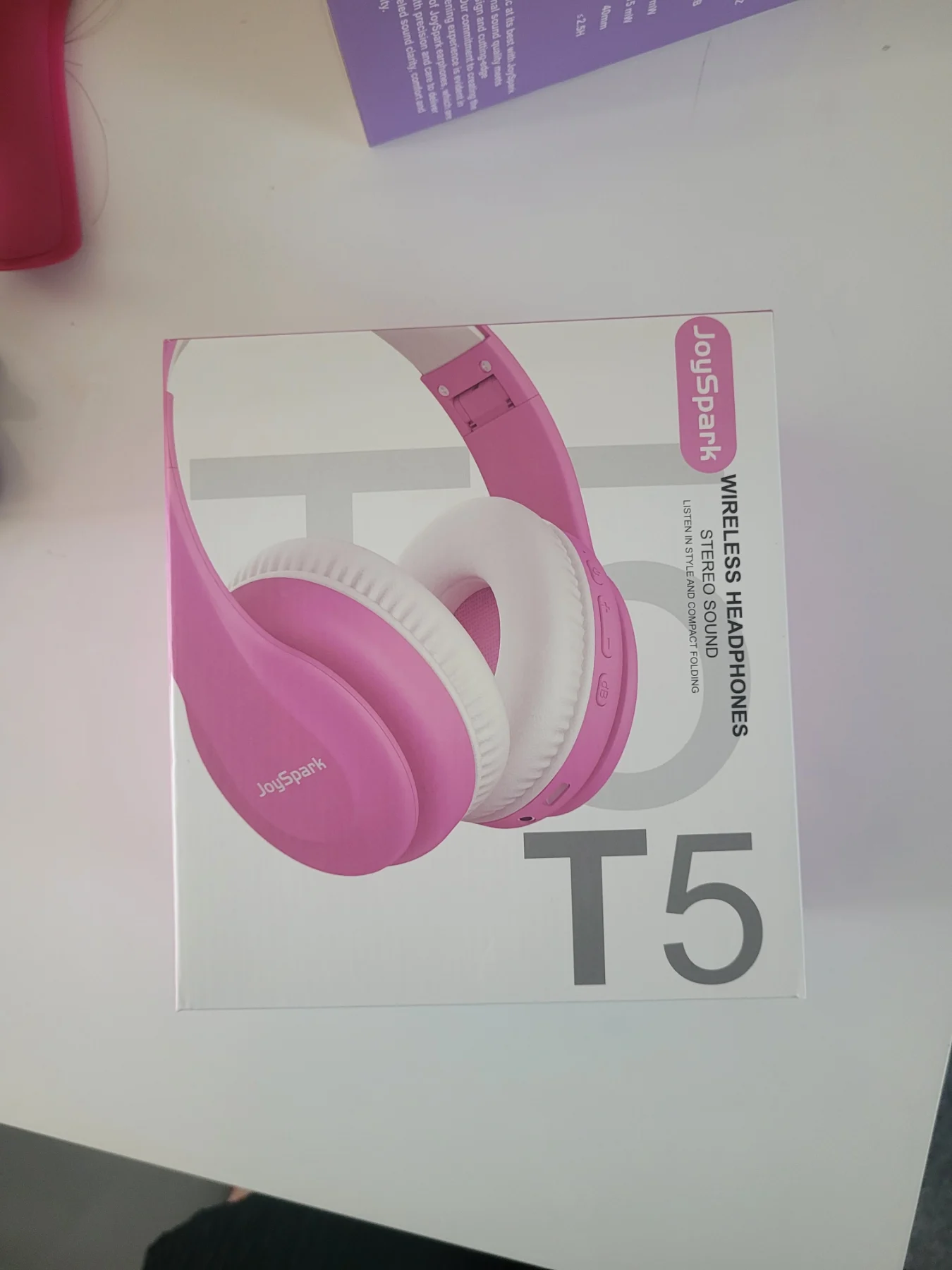 JoySpark Bluetooth Headphones - pink
