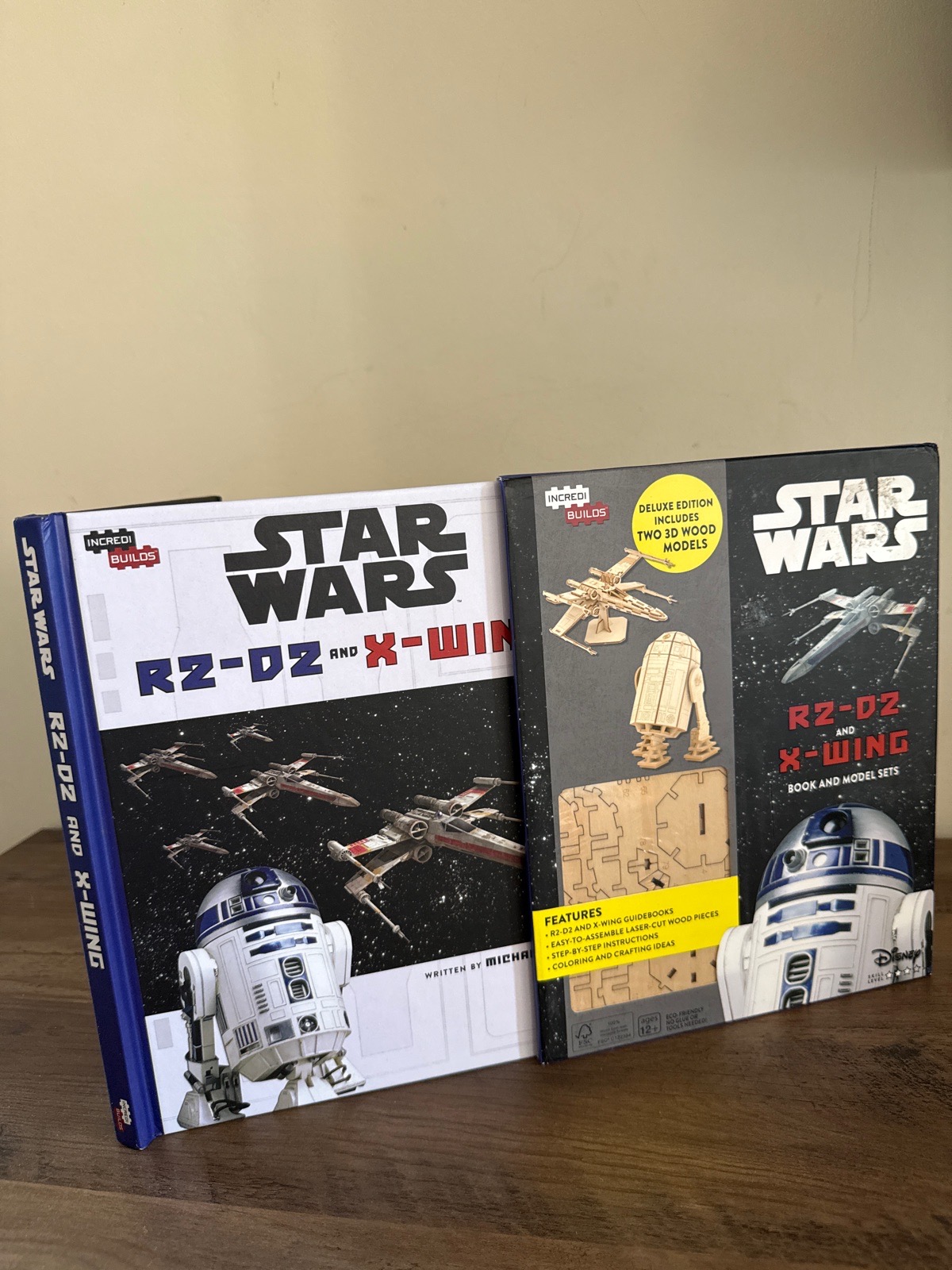 R2-D2 and X-Wing Book and Wood Model Set