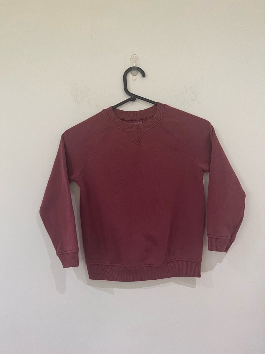 Primark Burgundy Sweatshirt Jumper Age 6-7 Years 122cm