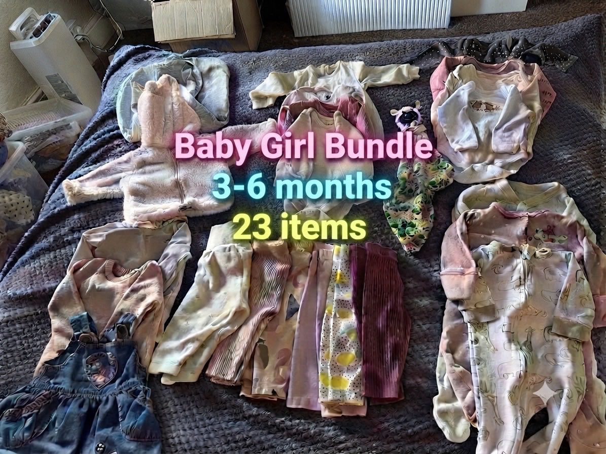 Baby Girl Bundle 3-6 Months - 23 Pieces (Dresses, Sleepsuits, Bodysuits, Knits)