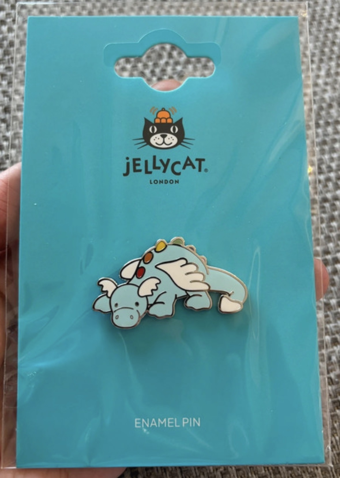 Jellycat sky dragon enamel pin badge