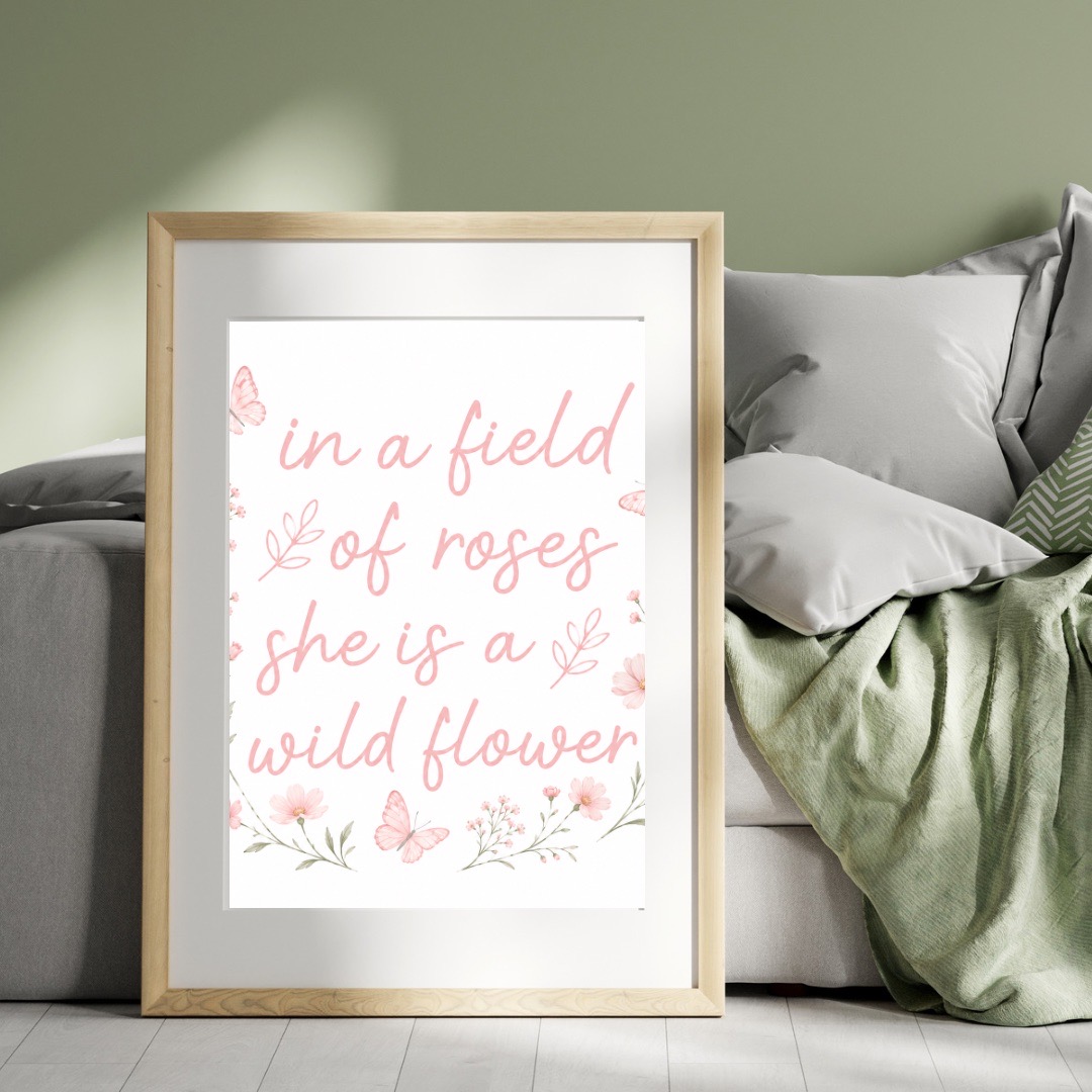 A4 in a field of roses print