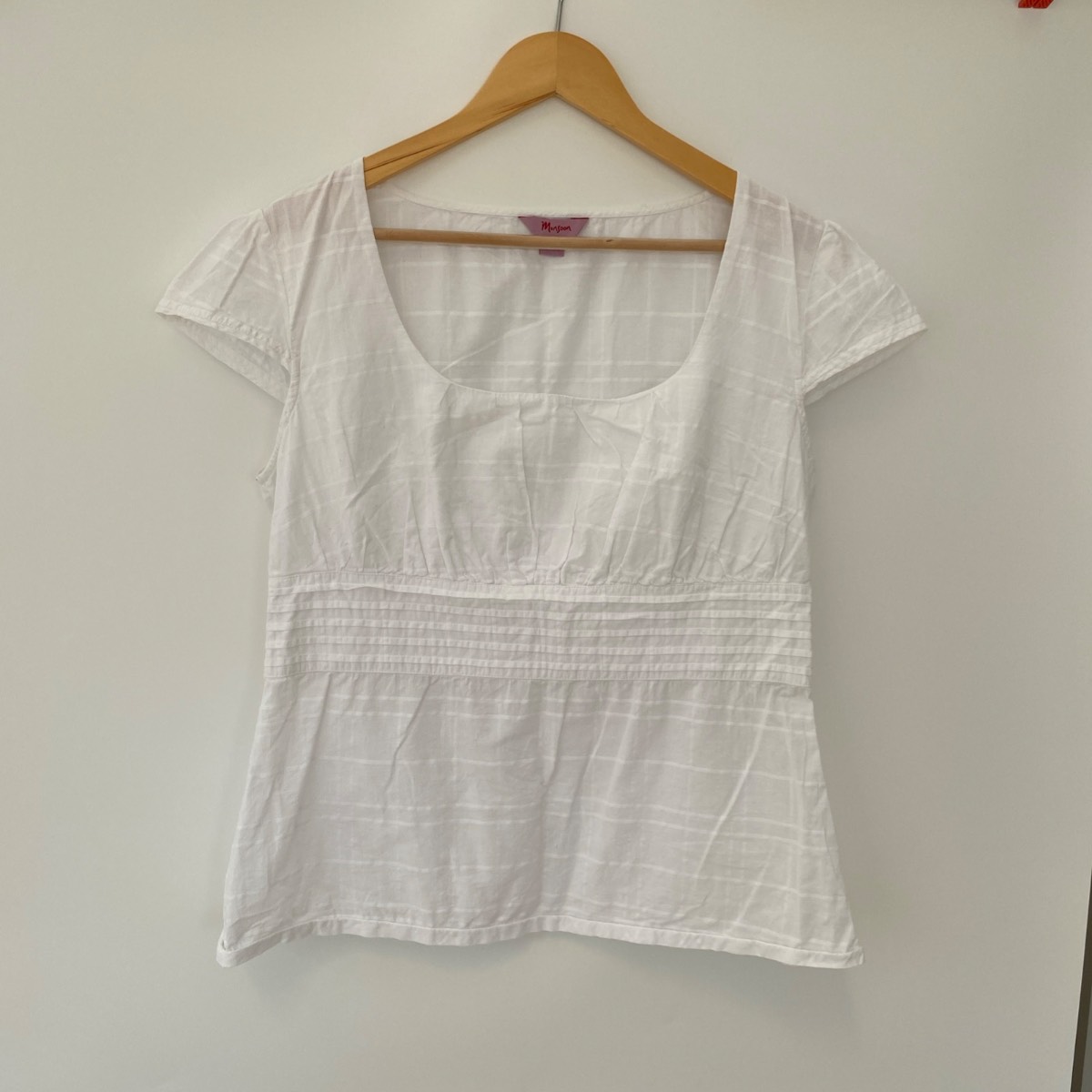 Monsoon white summer cotton top size 16