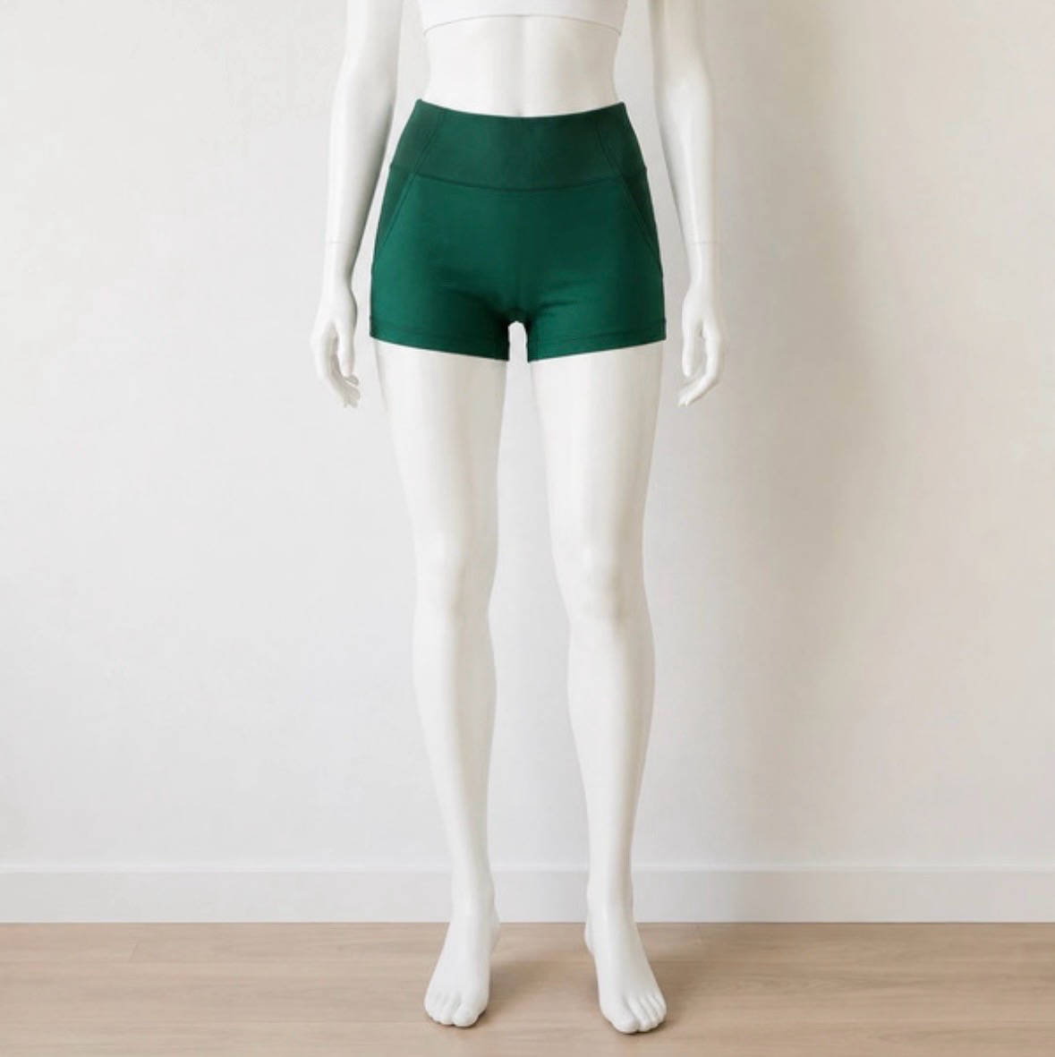 New green glute scrunch bum women’s active gym shorts