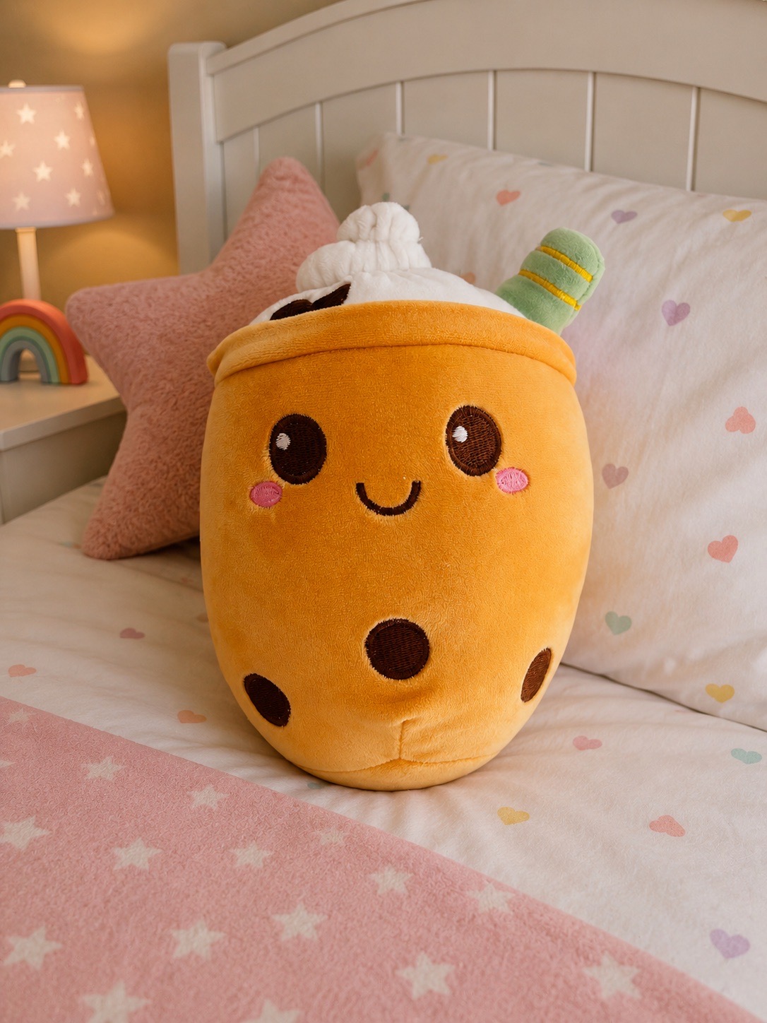 Bubble tea themed small Squishmallow plush toy