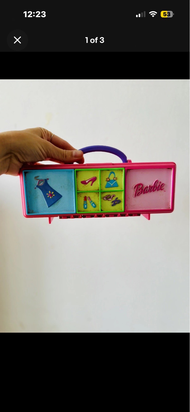 90’s Vintage Mattel Barbie accessory carrying case Empty