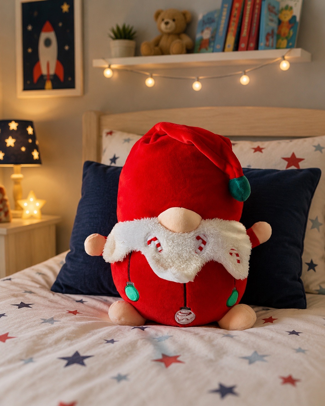 Santa Christmas Gonk themed medium squishmallow soft toy