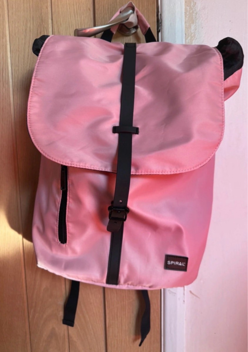 Spiral pink backpack