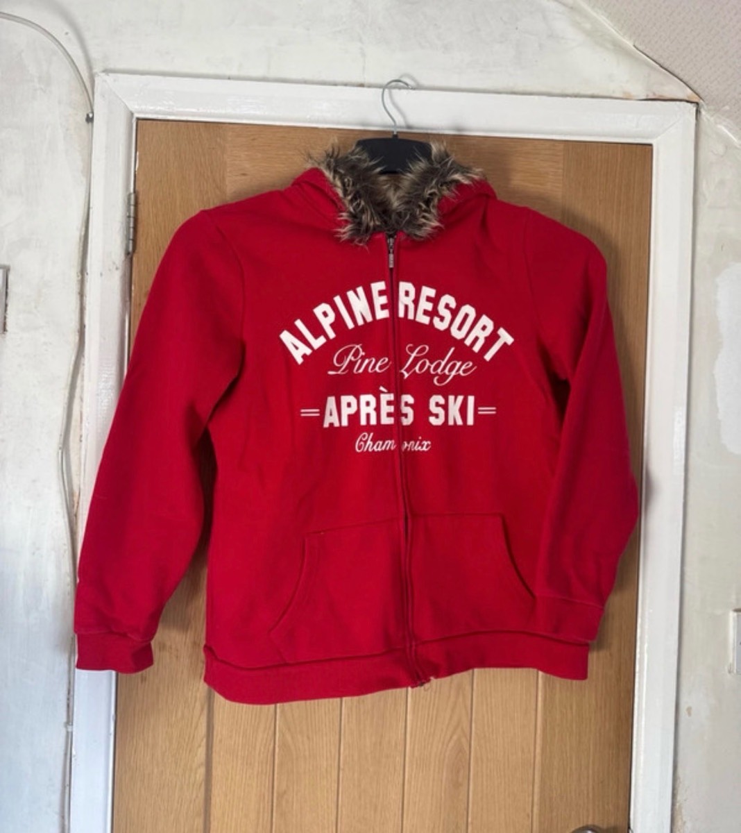 TU love your style red fluffy hoodie - size 14
