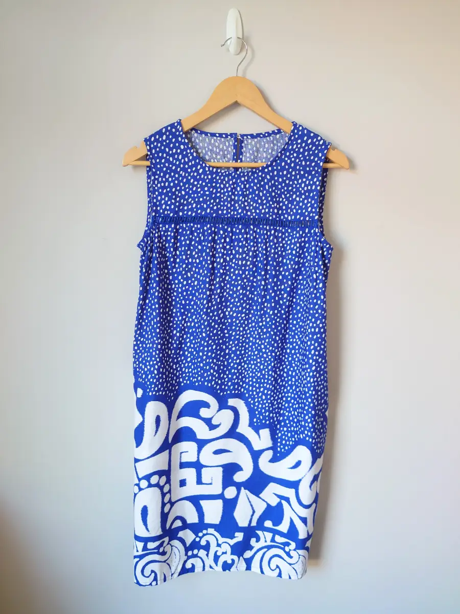 Linen blend summer dress size UK 10
