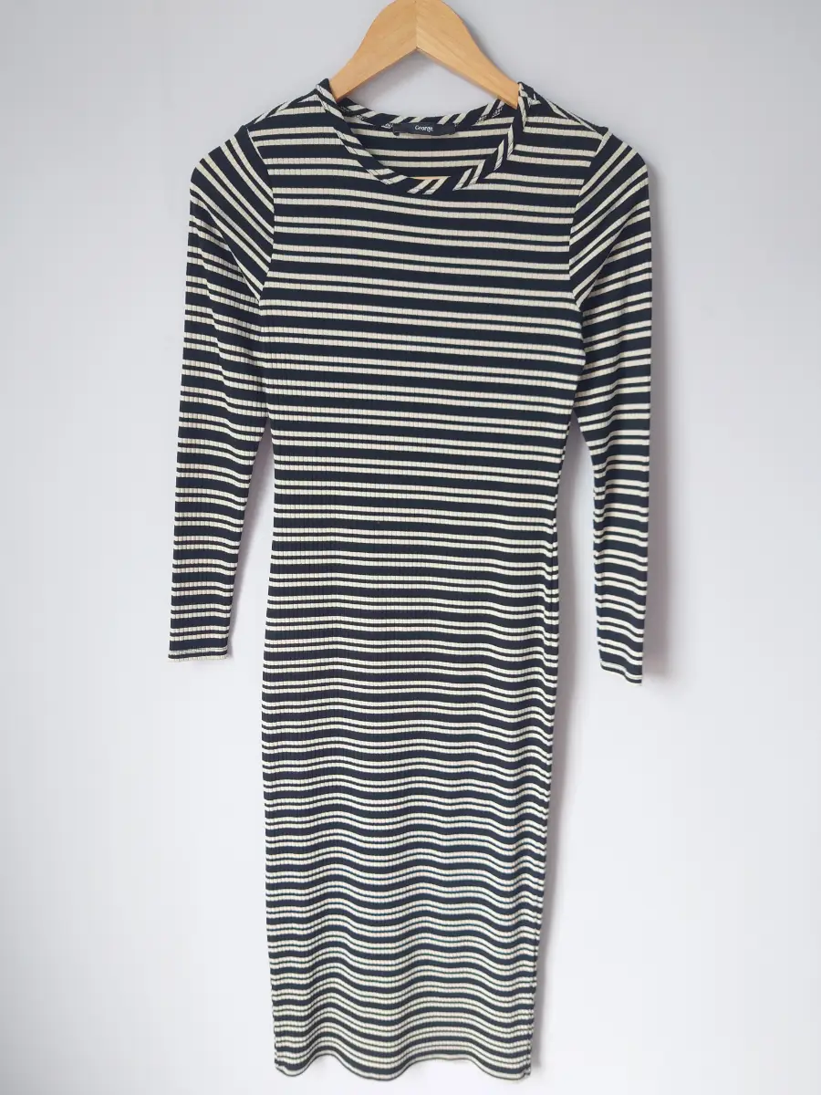 Striped ribbed dress size UK 8