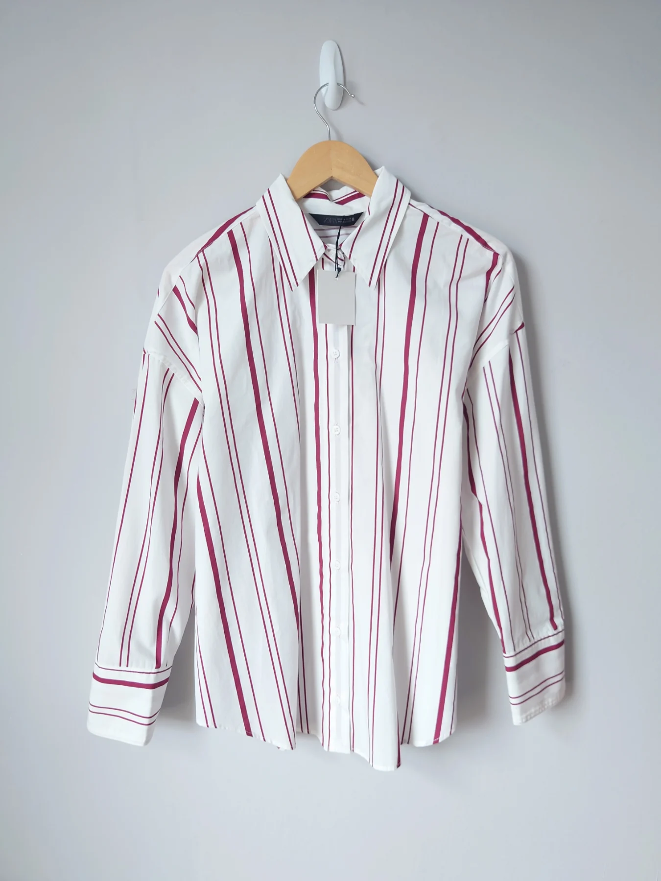 Brand new striped poplin shirt size M