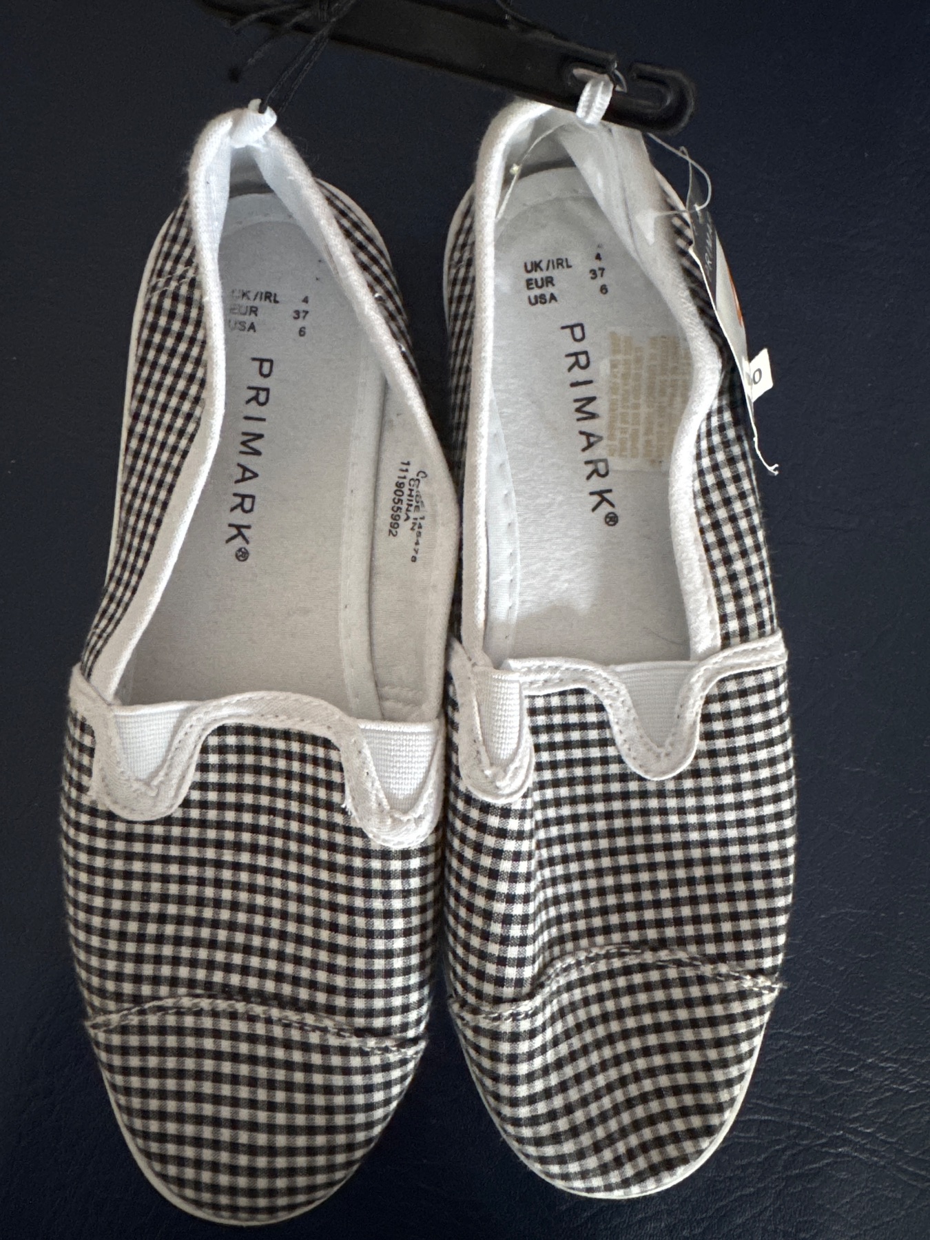 Primark black and white pumps size 4