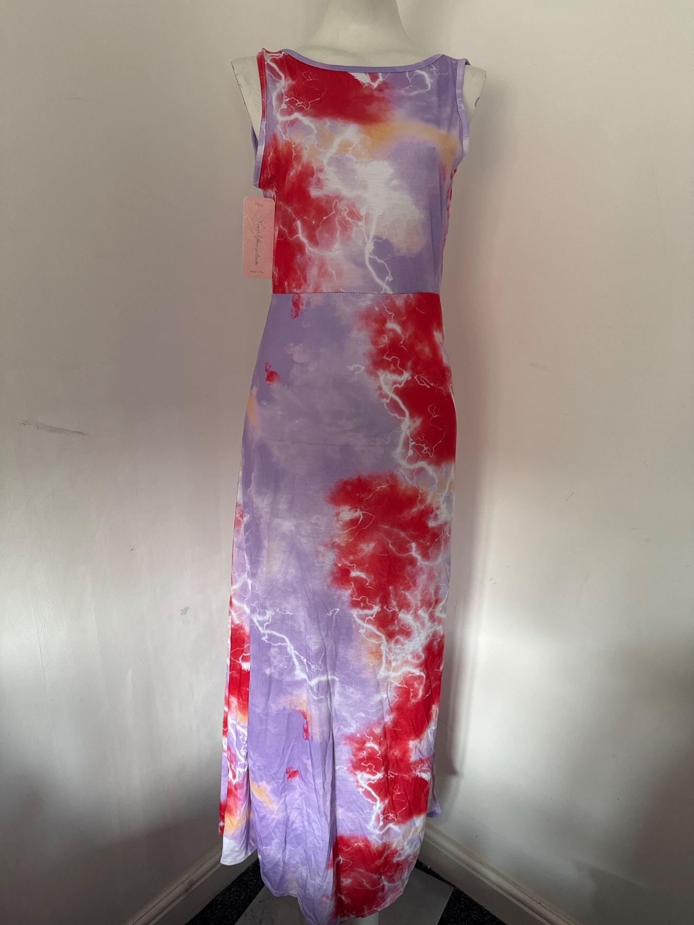 New Sensation Tie‑Dye Maxi Dress – Size m – New With Tags