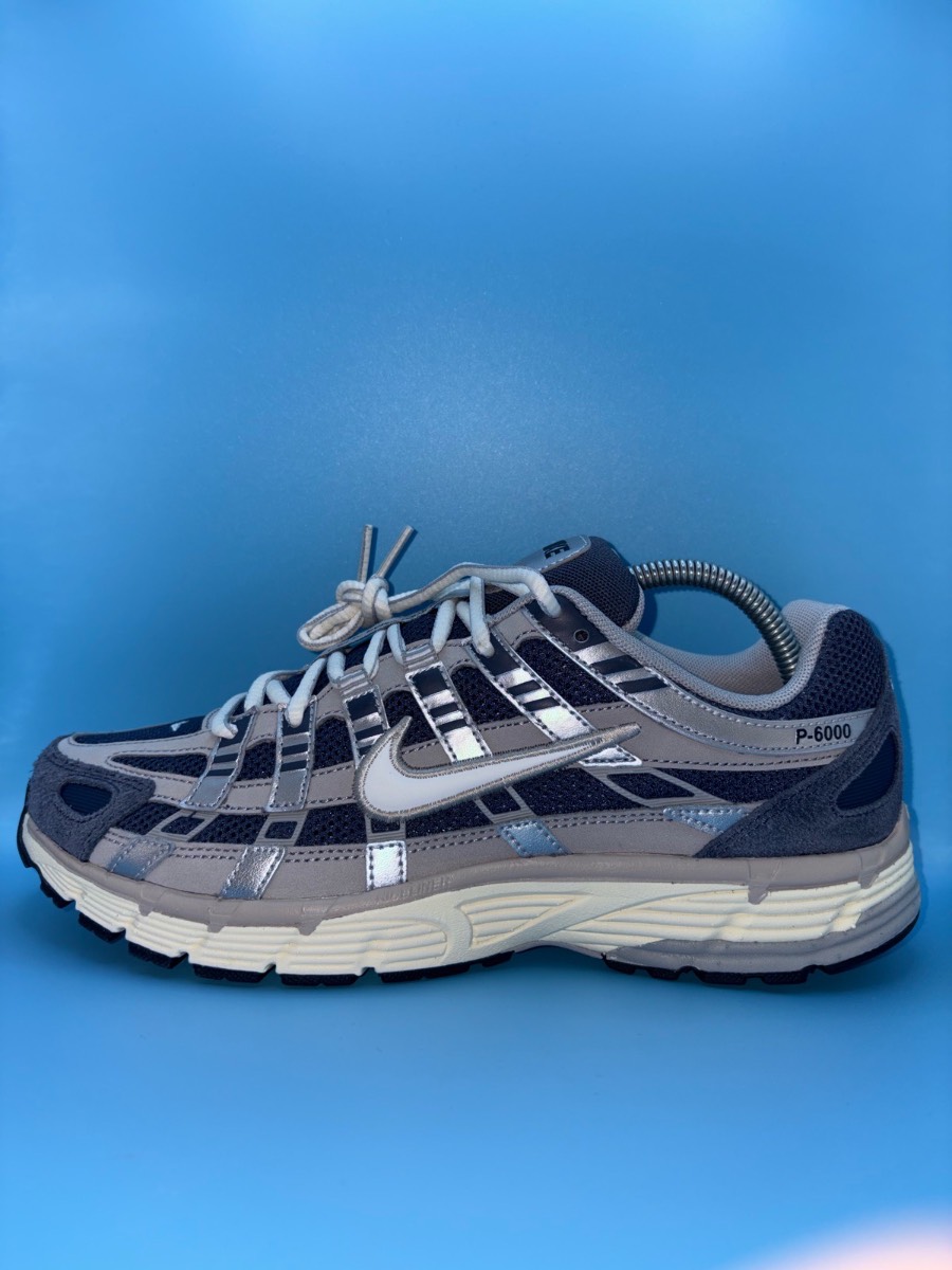 Nike P-6000 Thunder Blue Ivory Smoke Grey UK 8 IU7549 400 Brand New