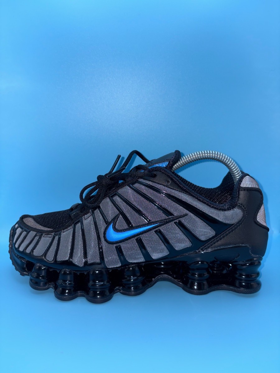 Nike Shox TL SE Black Stealth Photo Blue UK 6 EU 39 IQ6599 001 Half Box No Lid