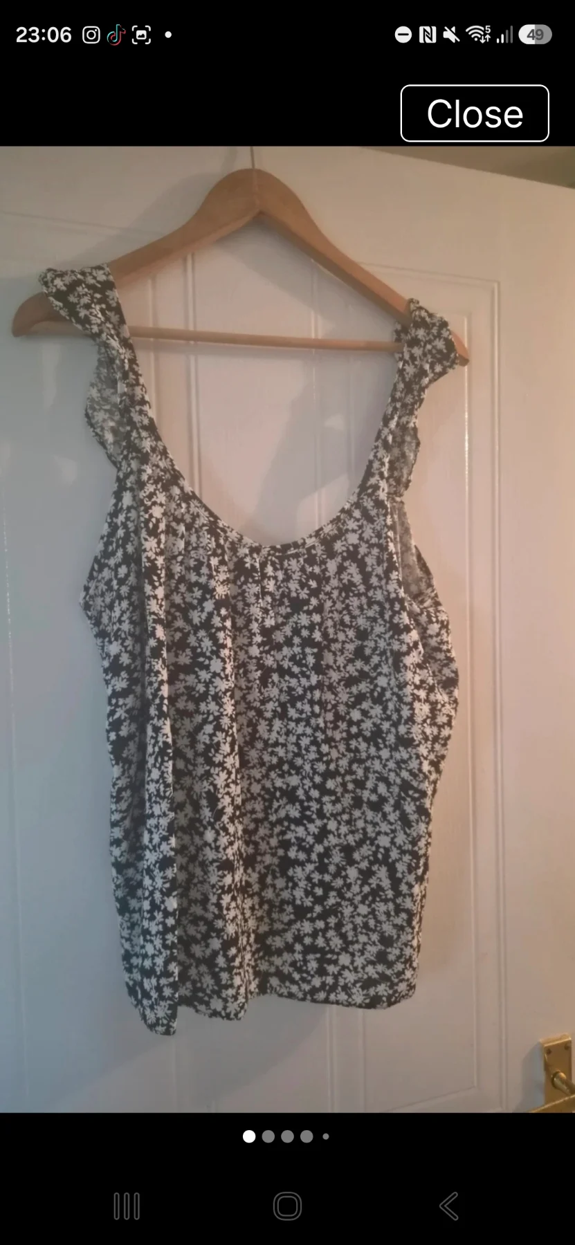 George black print ruffle sleeve size uk16 -BNWT