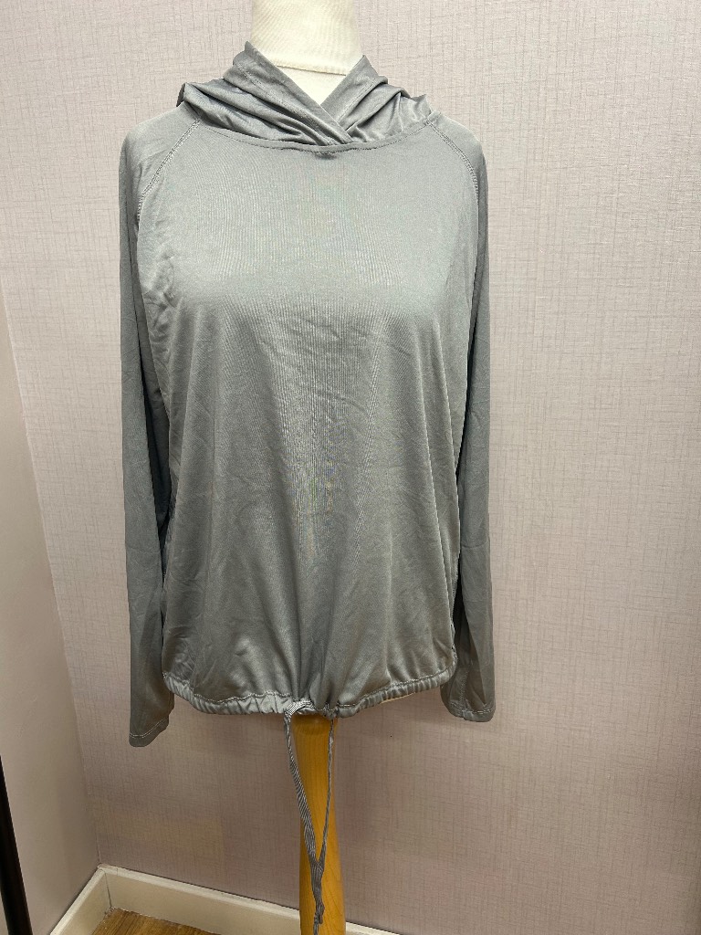 Under Armour Grey Cinch-Waist HeatGear Hoodie - Size M