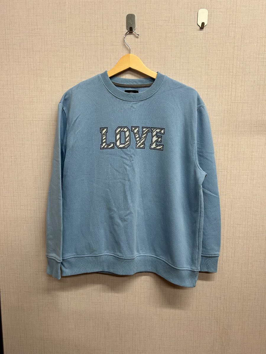 Ridge & Co Blue Sweatshirt Size 12 Womens Love Varsity Graphic Jumper Fleece⁠