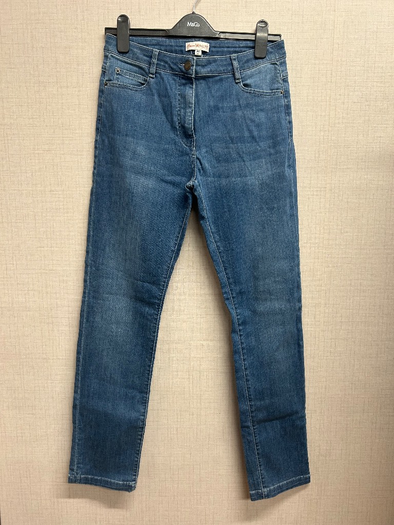 Anne Weyburn Blue Jeans Women's Size FR 38 UK 10 Straight Leg Stretch Denim