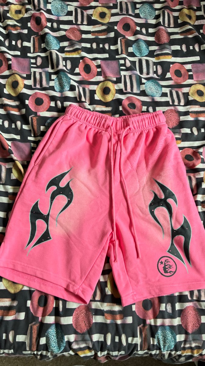 Hellstar future flame pink shorts size medium