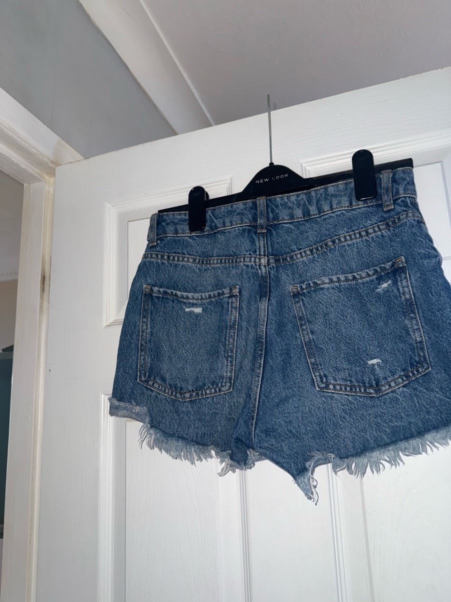Primark Denim blue ripped shorts