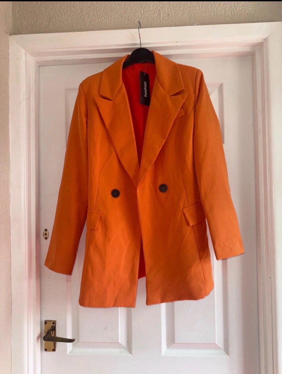 Orange boohoo blazer