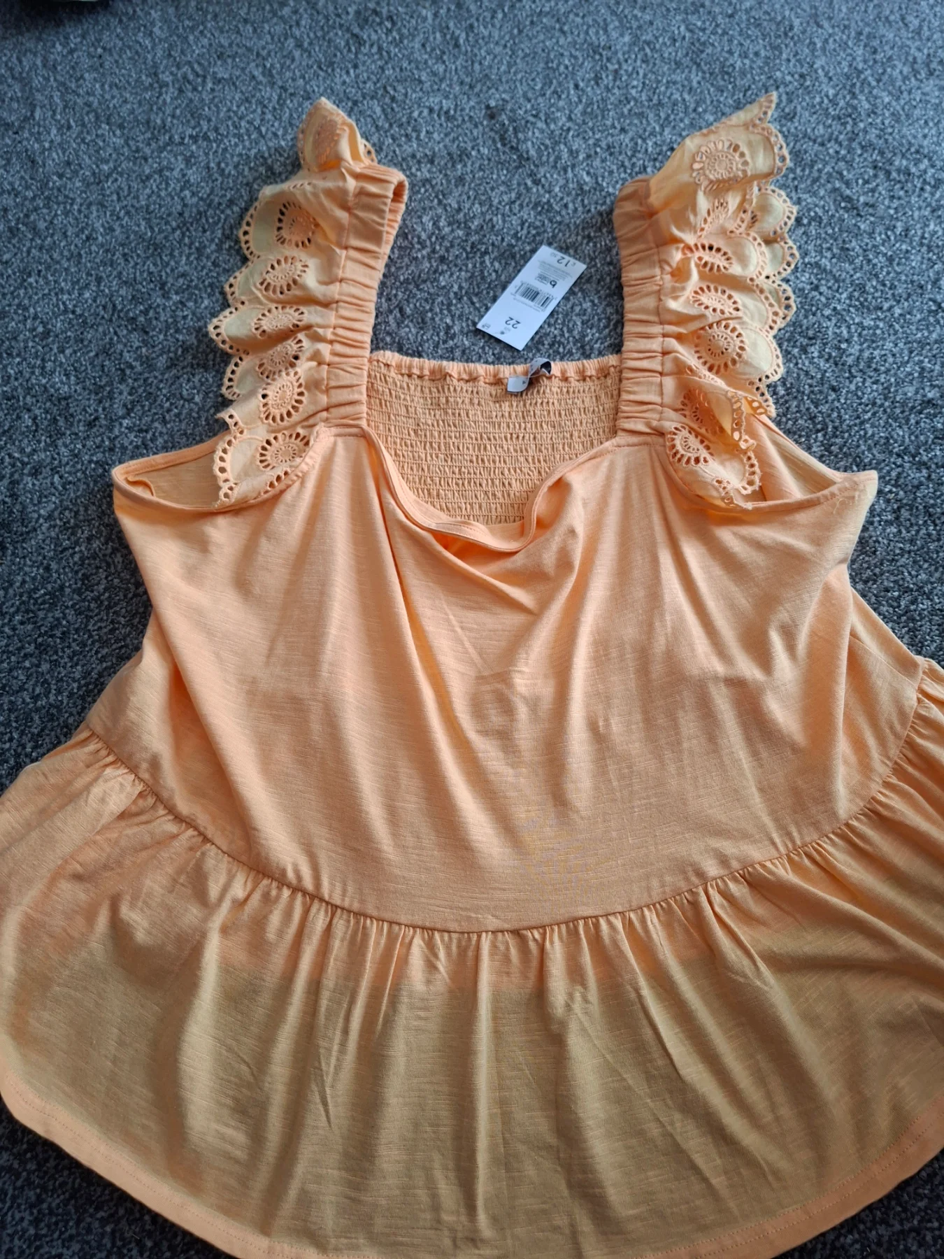 Peach Vest Top Size 22