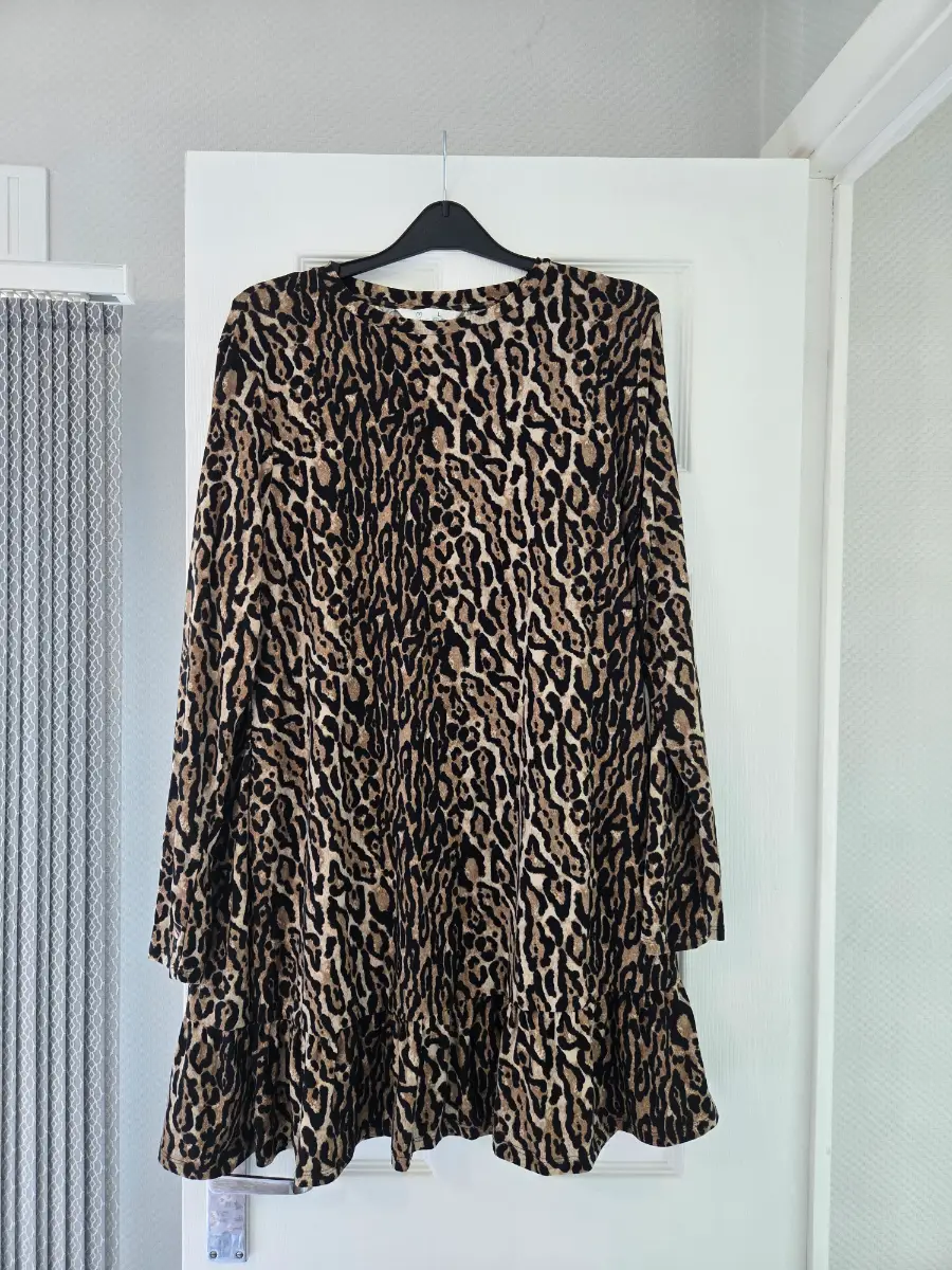 Primark Summer mini smock dress leopard print size L