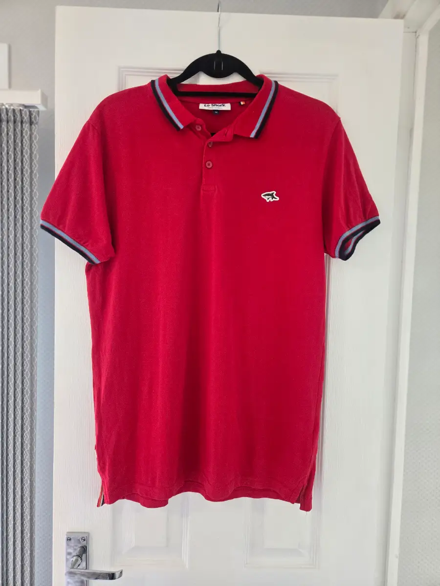 Le Shark Men’s Red Polo cotton T-Shirt size M