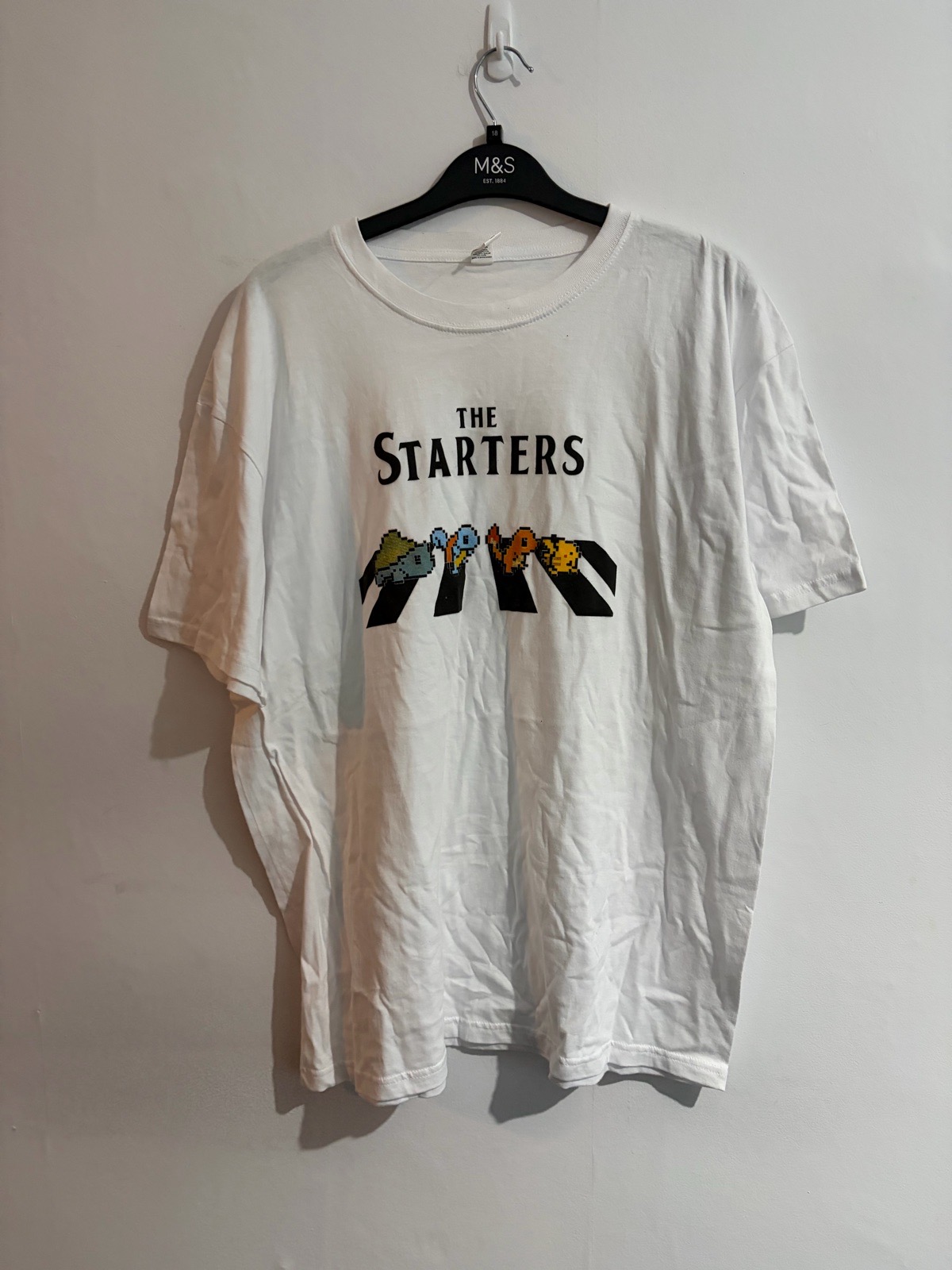 Pokémon The Starters White T-Shirt Size XL