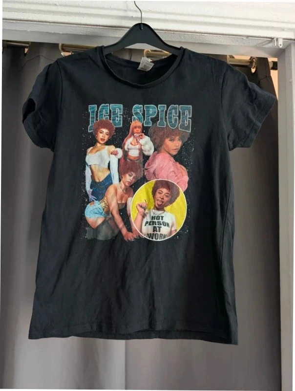 Gildan Black Ice Spice Rap T Shirt Size M UK 10 12