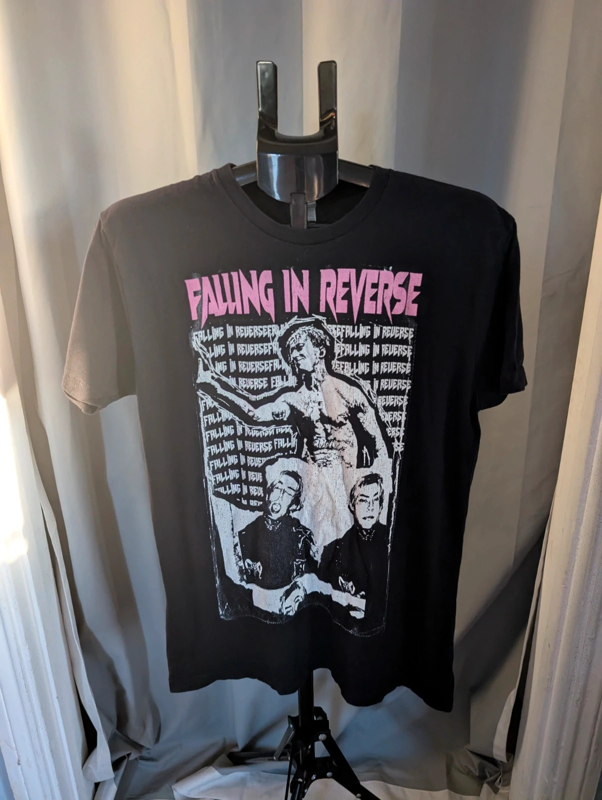 Falling In Reverse Graphic T Shirt Black Medium M 10 12 Band Merch Tee