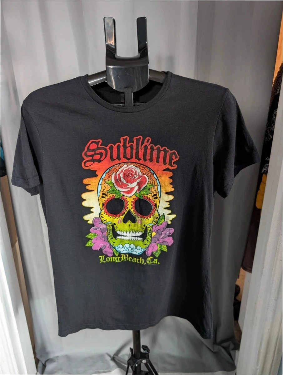 Official Sublime Sugar Skull Long Beach Ca Graphic Band T Shirt Size XL
