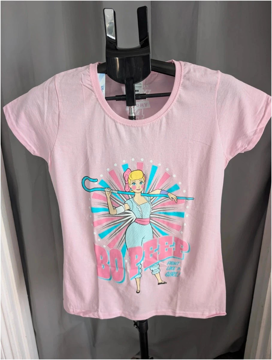 Official Disney Pixar Toy Story 4 Bo Peep Graphic T Shirt Pink S 8 10