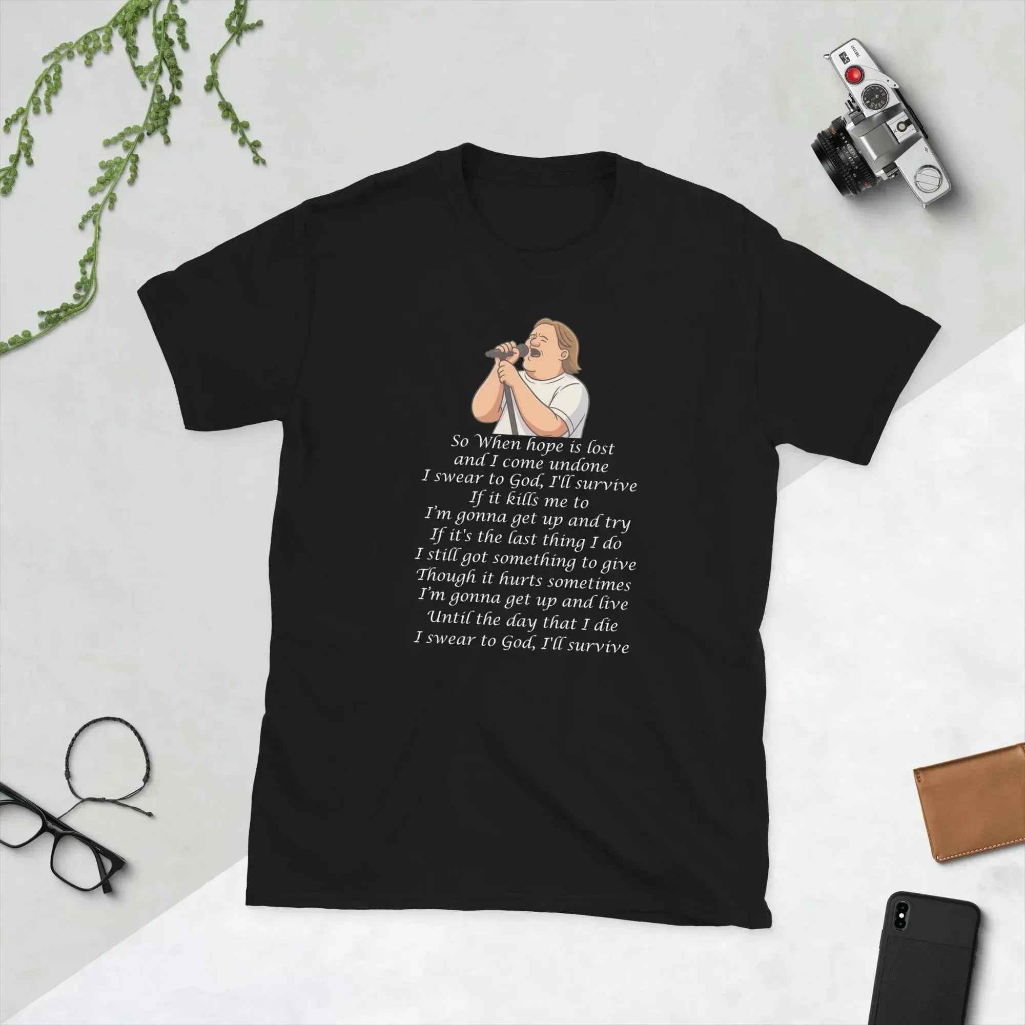 Alcyone213k Lewis Capaldi Survive Lyrics T-Shirt Soft Cotton Tee