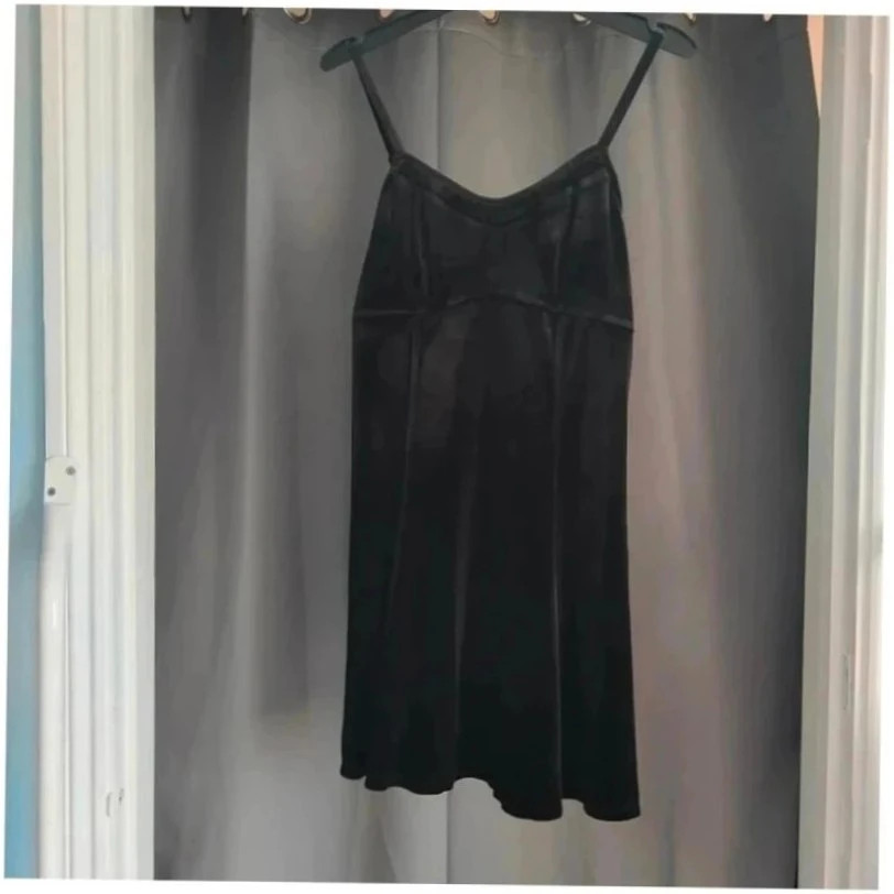 Hollister Black Velvet Adjustable Strap Slip Dress S UK 8 10