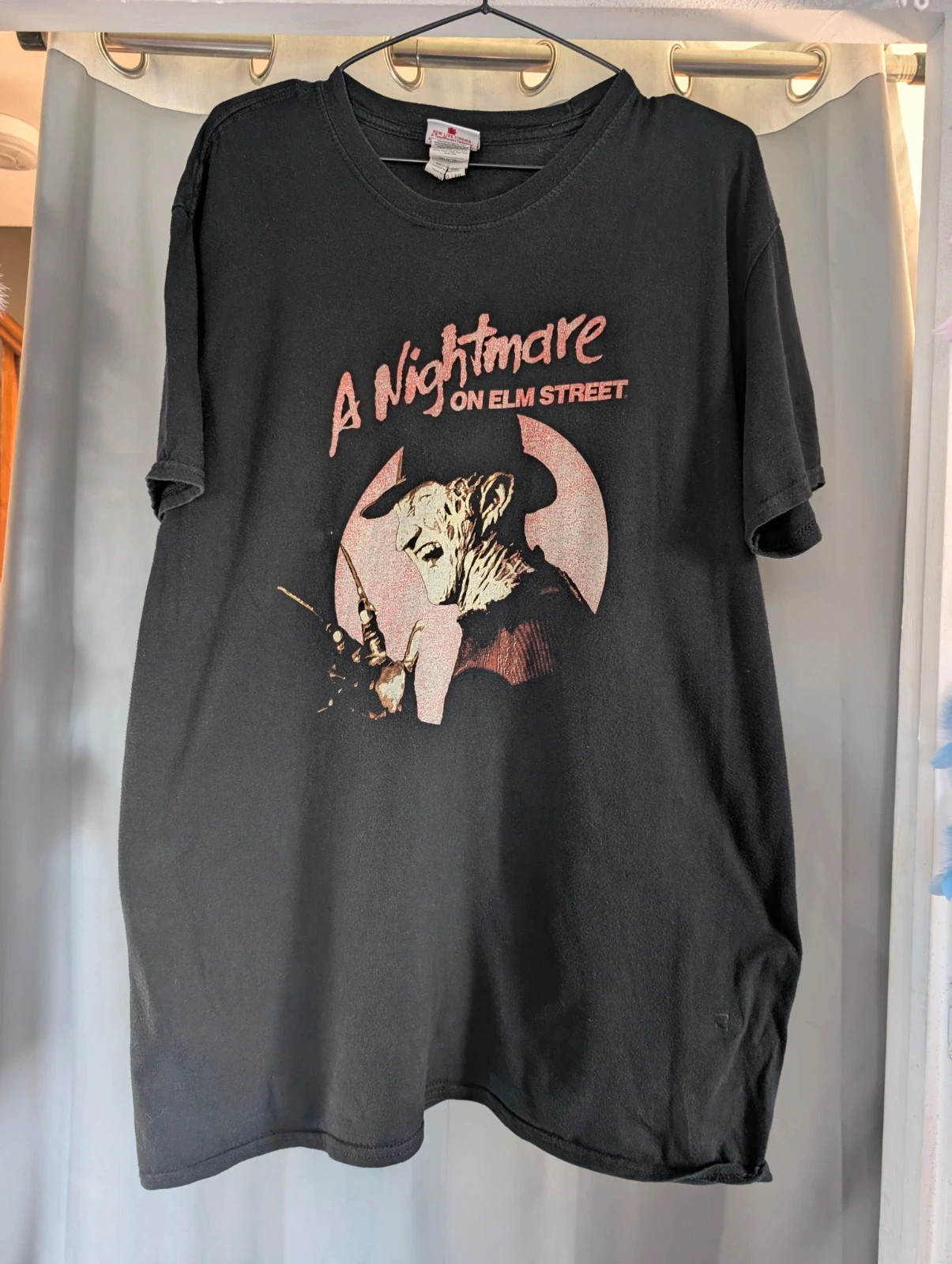 A Nightmare On Elm Street Black Freddy Krueger Graphic T Shirt L UK 14 16