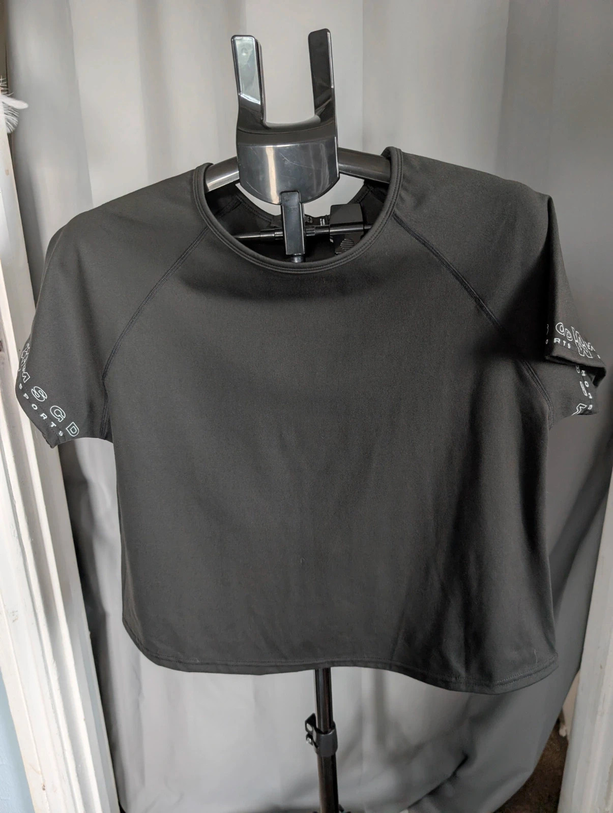 Missguided Plus Black MSGD Sports Cropped Gym Top UK 22 Activewear
