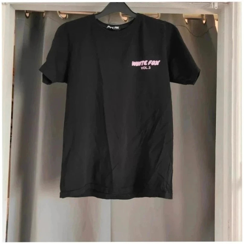 White Fox Vol.3 Black Pink Logo Graphic T-Shirt S UK 8 10