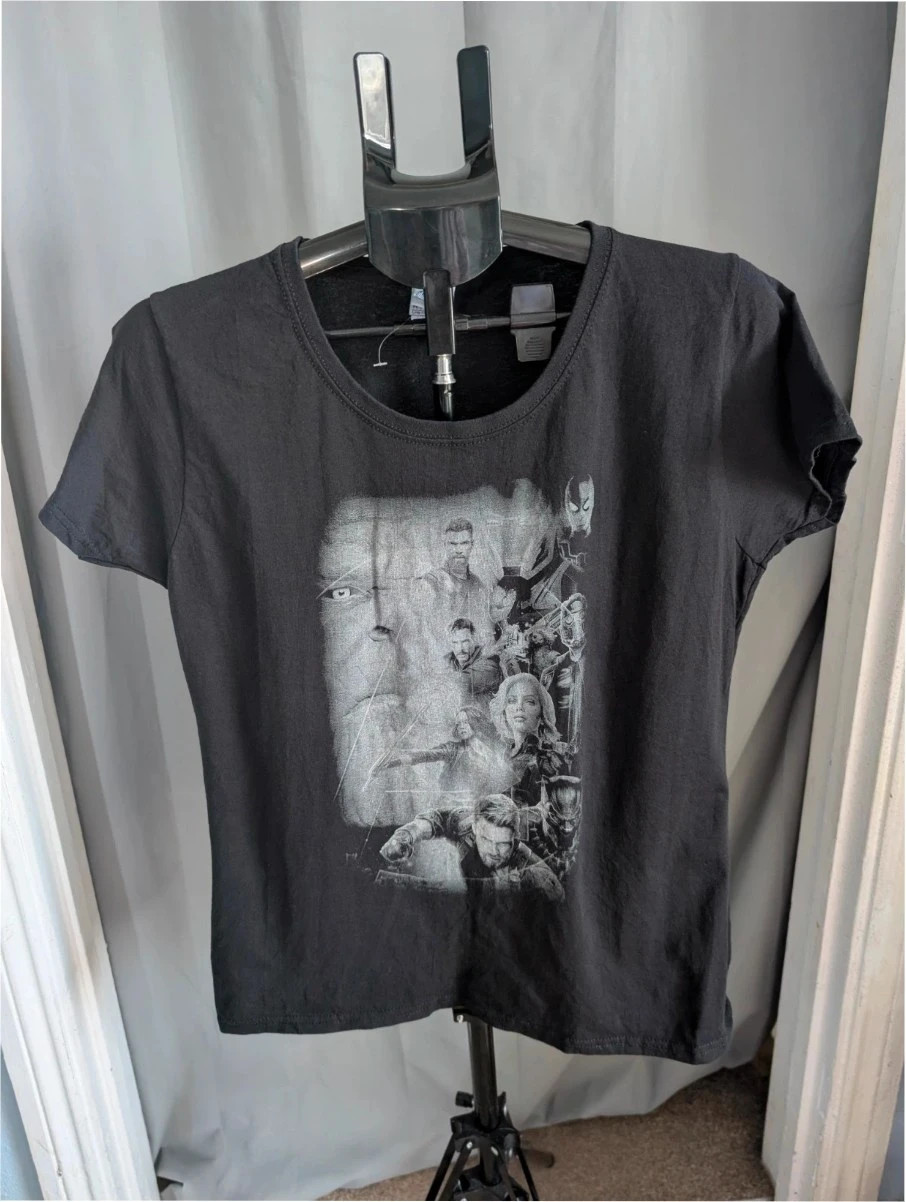 Official Marvel Avengers Infinity War Graphic T Shirt Black XXL 18 20