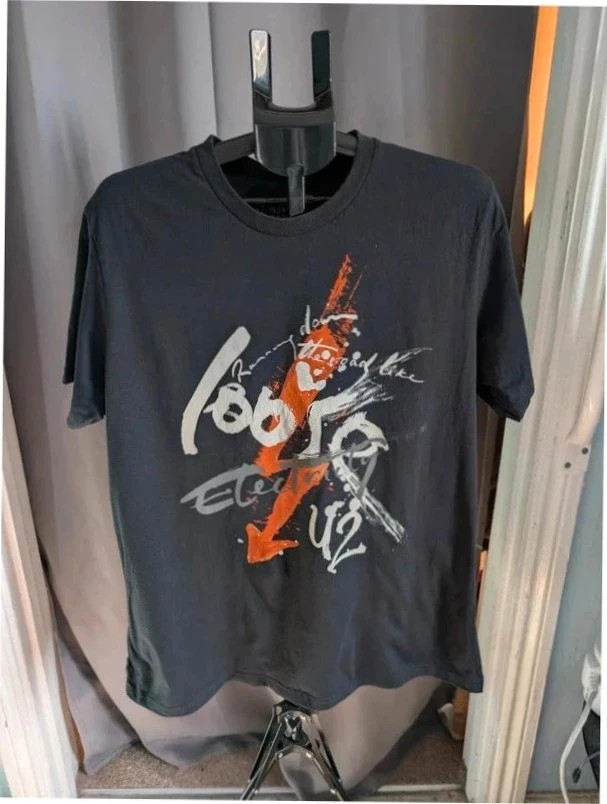 Official U2 360 Tour 2009 Concert Graphic T Shirt Black XXL 18 20