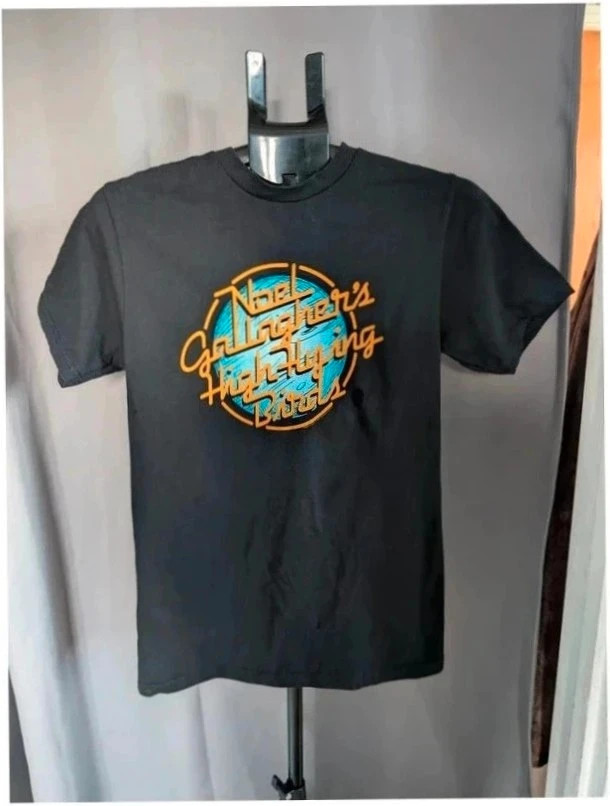 Noel Gallagher's High Flying Birds Black Tour Graphic T-Shirt S UK 8 10