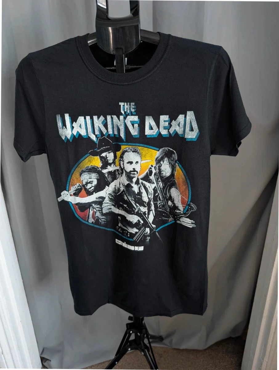 Official The Walking Dead Characters Graphic T Shirt Black S 8 10