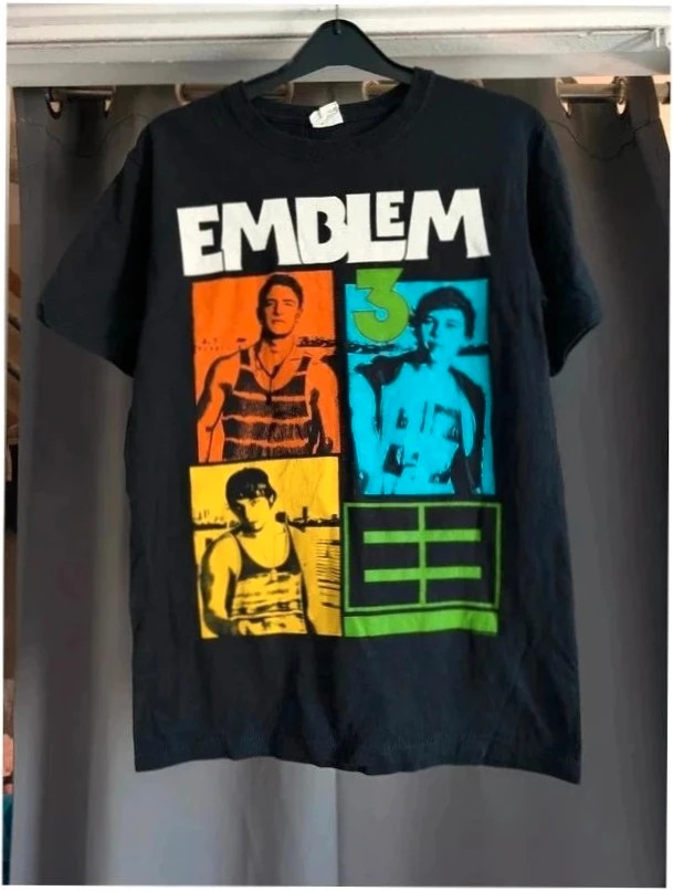 Emblem3 Black Band T Shirt Size S UK 8 10 Pop Rock Pop Band