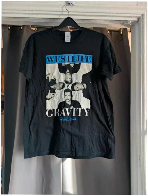 Official Westlife Gravity Tour 2011 Band T Shirt Tour Dates Black M 10 12