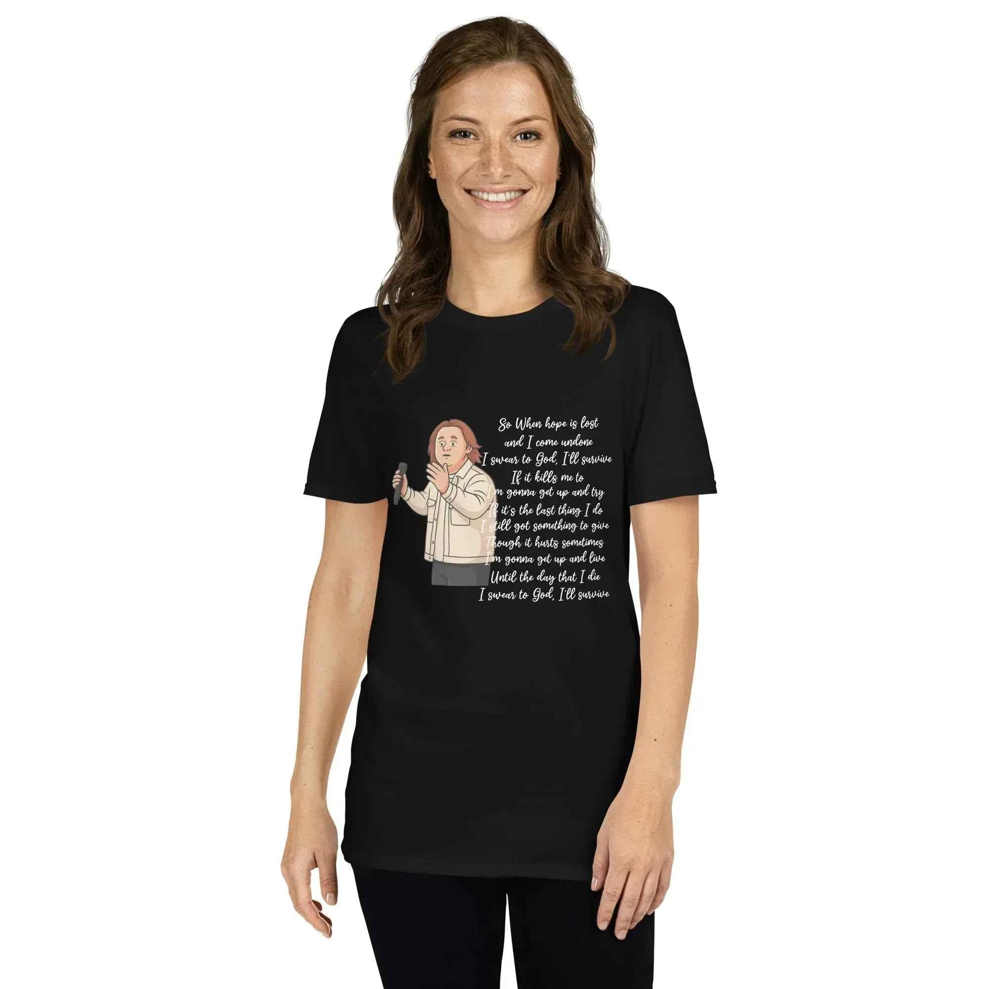 Alcyone213k Lewis Capaldi Survive Lyrics T-Shirt Soft Cotton Tee