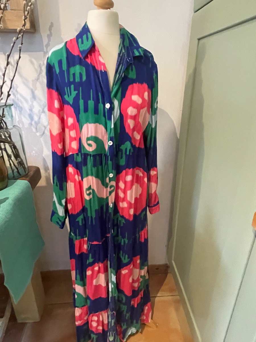 Colourful bright print dress